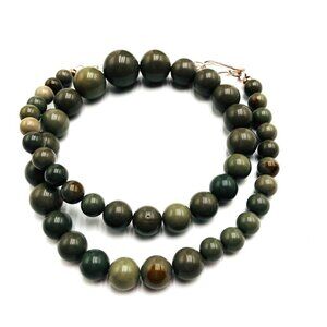 Jay King Mine Finds DTR Olive Green Gemstone Sterling Silver Necklace